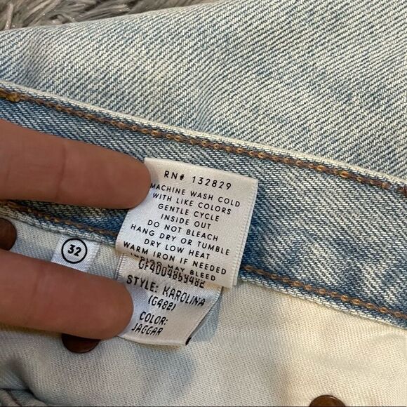 NWT! GRLFRND Karolina High-rise Button Fly Distressed Skinny Long Jean In Jaggar - Picture 6 of 8